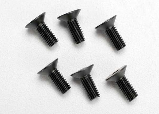 Traxxas Flat Head Screws: M4x10mm (6)