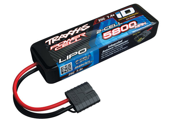 Traxxas 2S 7.4V 5800mAh 25C LiPo Battery w/iD Connector