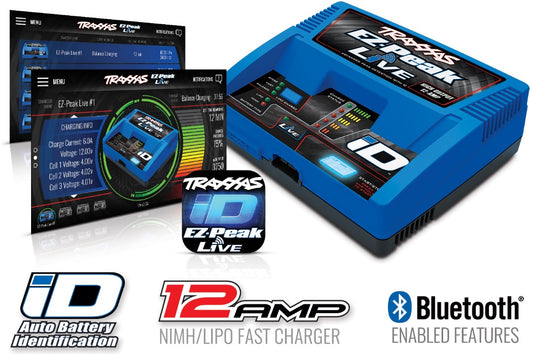 Traxxas EZ-Peak Live 100W 12A NiMH/LiPo Charger with iD