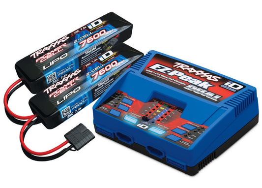 Traxxas 2S 7600mah Dual Lipo and Charger Completer Pack