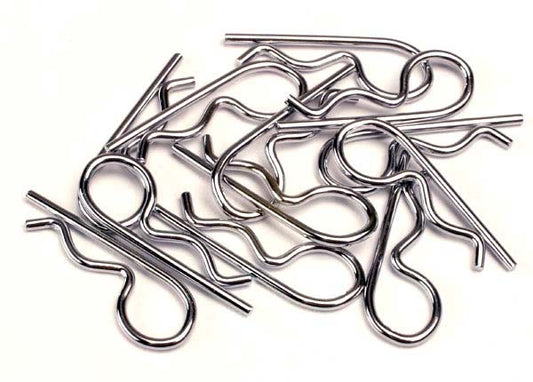 Traxxas Heavy Duty Body Clips: Silver (12)