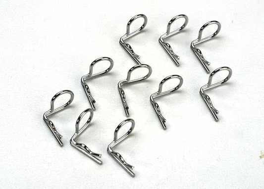 Traxxas Angled Body Clips: Silver (10)