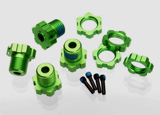 Traxxas Aluminum Splined 17mm Wheel Hub Set (Green)
