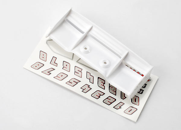 Traxxas Wing 1/16 E-Revo w/decal sheet (White)