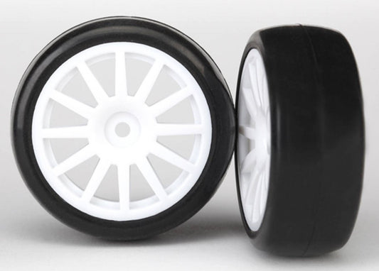 Traxxas Latrax Slick Tires and Wheels 12-Spoke (White)