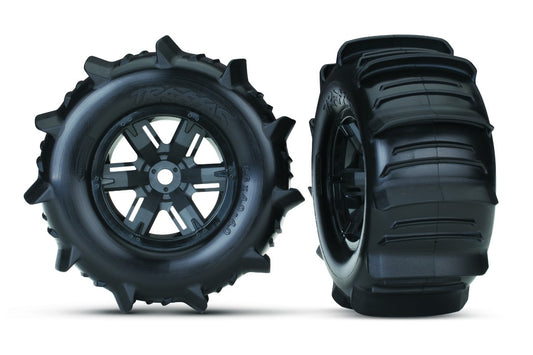 Traxxas Paddle Tire & Wheels: X-Maxx (Black)