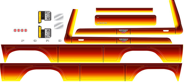 Traxxas 8078 Decal Sheet Bronco (Sunset)