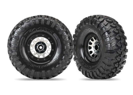 Traxxas 2.2” Tires Mounted/Method Beadlock Rims: Black Chrome