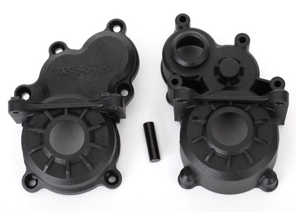 Traxxas Gearbox Halves w/Idler Gear Shaft: E-Revo 2.0